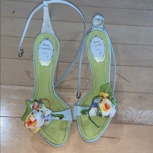 Rene Caovilla high heels with flowers